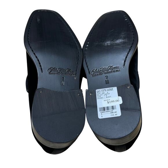 Saks Fifth Avenue Collection Velvet Loafers Black Men\'s Size 7 New in Box main image 7